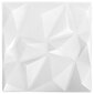 vidaXL 3D-seinäpaneelit 48 kpl 50x50 cm timantinvalkoinen 12 m² hinta ja tiedot | Sisustuspaneelit | hobbyhall.fi