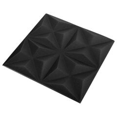 vidaXL 3D-seinäpaneelit 12 kpl 50x50 cm musta origami 3 m² hinta ja tiedot | Sisustuspaneelit | hobbyhall.fi