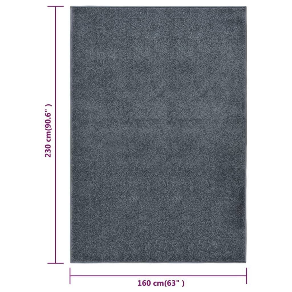 vidaXL Lyhytnukkainen matto 160x230 cm antrasiitti hinta ja tiedot | Isot matot | hobbyhall.fi