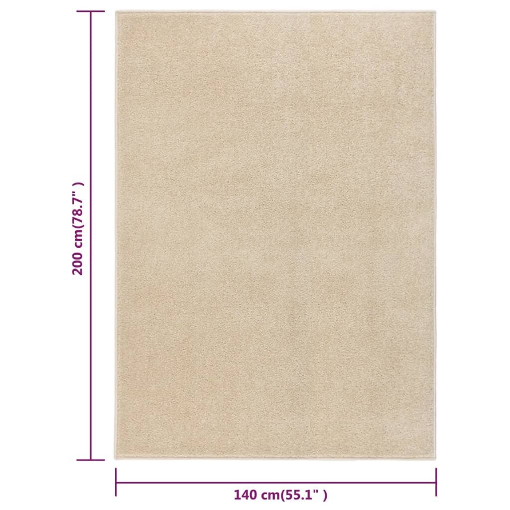 vidaXL Lyhytnukkainen matto 140x200 cm beige hinta ja tiedot | Isot matot | hobbyhall.fi