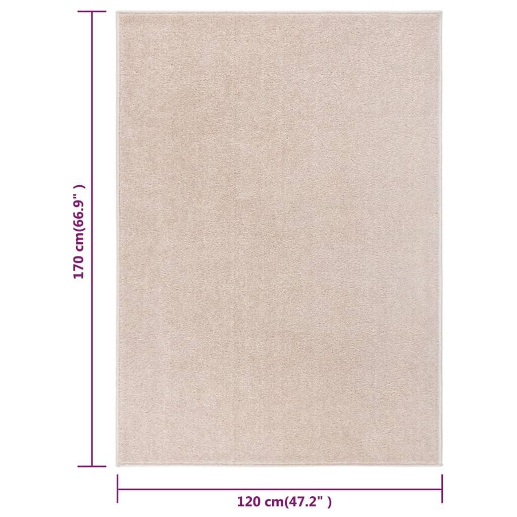 vidaXL Lyhytnukkainen matto 120x170 cm tumma beige hinta ja tiedot | Isot matot | hobbyhall.fi