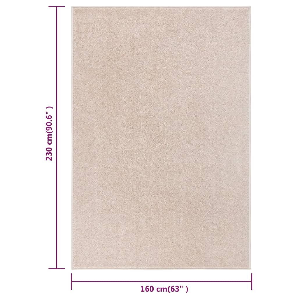 vidaXL Lyhytnukkainen matto 160x230 cm tumma beige hinta ja tiedot | Isot matot | hobbyhall.fi