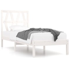 vidaXL Sängynrunko valkoinen täysi mänty 75x190 cm 2FT6 Small Single hinta ja tiedot | Sängyt | hobbyhall.fi