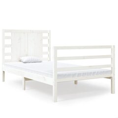 vidaXL Sängynrunko valkoinen täysi mänty 90x190 cm 3FT Single hinta ja tiedot | Sängyt | hobbyhall.fi