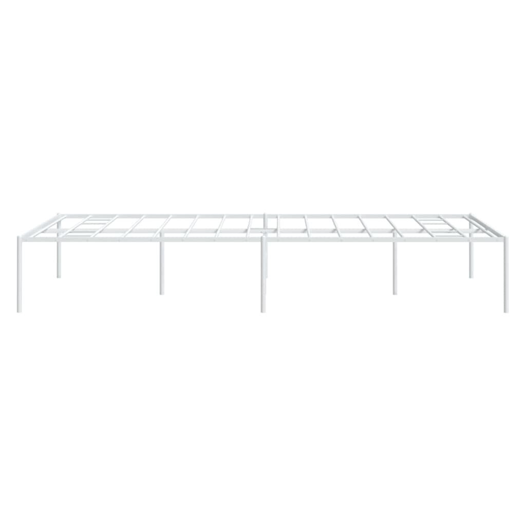 vidaXL Metallinen sängynrunko valkoinen 120x190 cm hinta ja tiedot | Sängyt | hobbyhall.fi