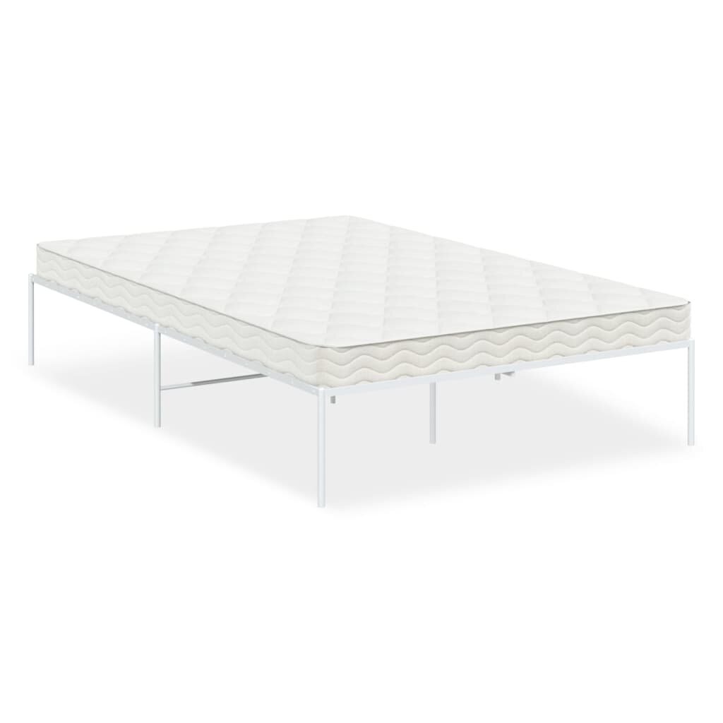 vidaXL Metallinen sängynrunko valkoinen 120x200 cm hinta ja tiedot | Sängyt | hobbyhall.fi