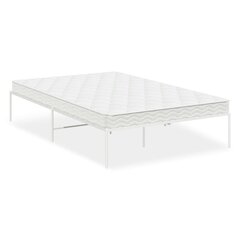 vidaXL Metallinen sängynrunko valkoinen 135x190 cm hinta ja tiedot | Sängyt | hobbyhall.fi