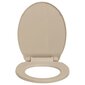 vidaXL WC-istuin pehmeästi sulkeutuva pikakiinnitys beige soikea hinta ja tiedot | WC-istuimen lisätarvikkeet | hobbyhall.fi