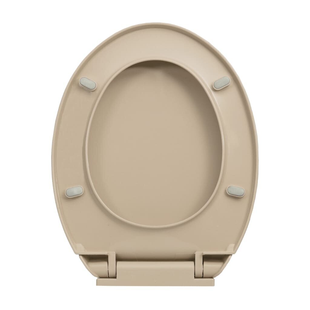 vidaXL WC-istuin pehmeästi sulkeutuva pikakiinnitys beige soikea hinta ja tiedot | WC-istuimen lisätarvikkeet | hobbyhall.fi