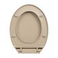 vidaXL WC-istuin pehmeästi sulkeutuva pikakiinnitys beige soikea hinta ja tiedot | WC-istuimen lisätarvikkeet | hobbyhall.fi