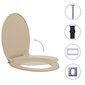 vidaXL WC-istuin pehmeästi sulkeutuva pikakiinnitys beige soikea hinta ja tiedot | WC-istuimen lisätarvikkeet | hobbyhall.fi