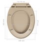 vidaXL WC-istuin pehmeästi sulkeutuva pikakiinnitys beige soikea hinta ja tiedot | WC-istuimen lisätarvikkeet | hobbyhall.fi