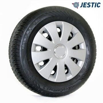 4× Jestic hubcap 15" hopea hinta ja tiedot | Pölykapselit | hobbyhall.fi