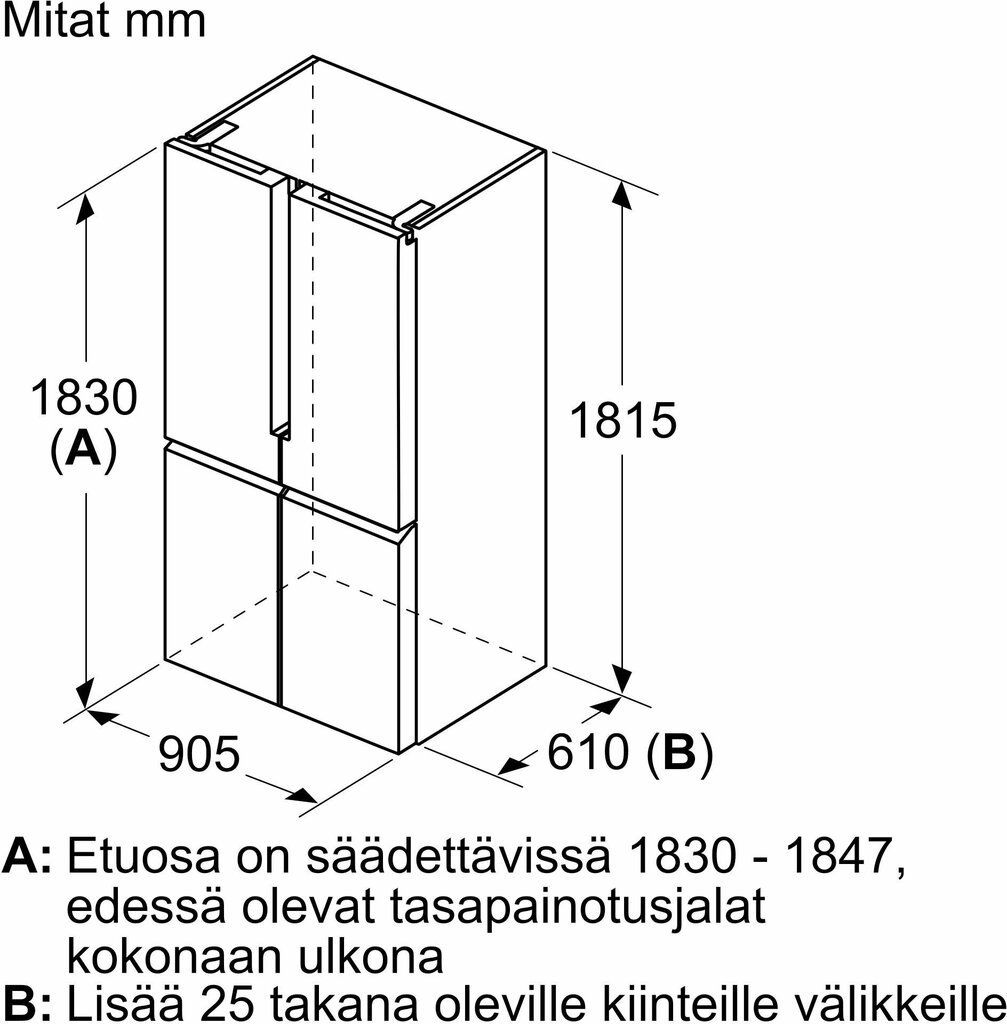 Jääkaappi/pakastin Siemens KF 96NAXEA hinta ja tiedot | Jääkaapit | hobbyhall.fi