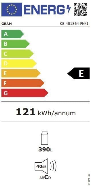 Gram KS 481864 FN/1 hinta ja tiedot | Jääkaapit | hobbyhall.fi