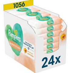 Pampers Harmonie Protect & Care kosteat vauvapyyhkeet, 24 pakettia hinta ja tiedot | Vauvojen kosteuspyyhkeet | hobbyhall.fi