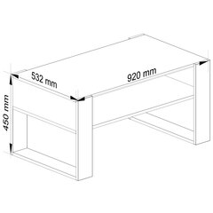 Kahvipöytä Domi, ruskea/valkoinen hinta ja tiedot | Sohvapöydät | hobbyhall.fi