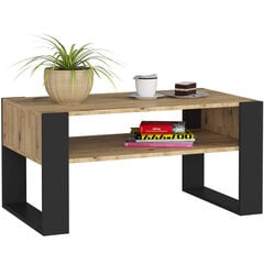 Kahvipöytä Domi, ruskea/musta hinta ja tiedot | Sohvapöydät | hobbyhall.fi