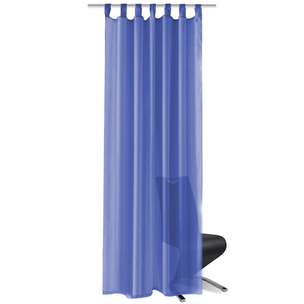 vidaXL Voileeverhot 2 kpl 140x175 cm Syvänsininen hinta ja tiedot | Verhot | hobbyhall.fi