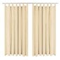 vidaXL Mikro-satiiniverhot silmukoilla 2 kpl 140x175 cm Beige hinta ja tiedot | Verhot | hobbyhall.fi