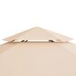 vidaXL Puutarhakatos/paviljonki kuusikulmio 323x265 cm beige hinta ja tiedot | Puutarhapaviljongit | hobbyhall.fi