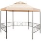 vidaXL Puutarhakatos/paviljonki kuusikulmio 323x265 cm beige hinta ja tiedot | Puutarhapaviljongit | hobbyhall.fi