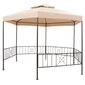 vidaXL Puutarhakatos/paviljonki kuusikulmio 323x265 cm beige hinta ja tiedot | Puutarhapaviljongit | hobbyhall.fi