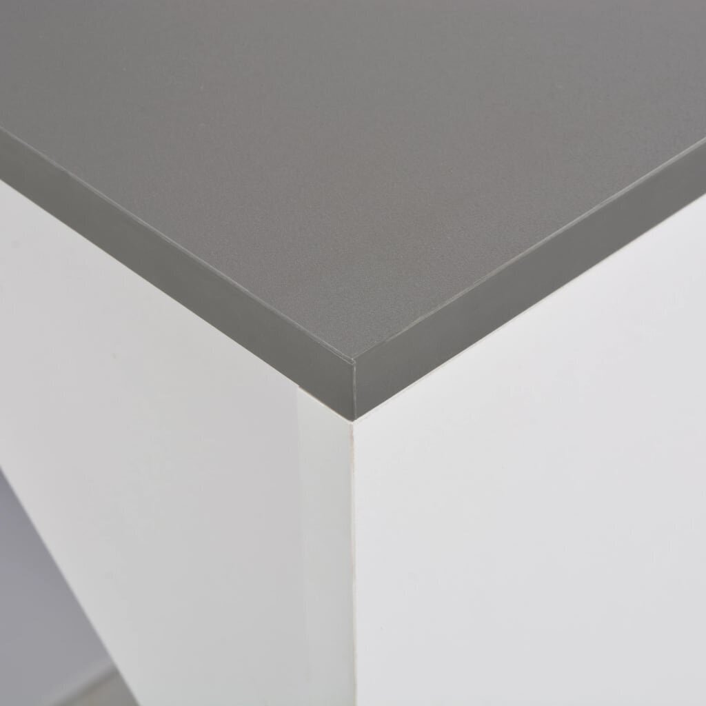 vidaXL Baaripöytä kaapilla valkoinen 115x59x200 cm hinta ja tiedot | Ruokapöydät | hobbyhall.fi