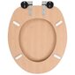 vidaXL WC-istuin 2 kpl soft close kansilla MDF bambukuosi hinta ja tiedot | WC-istuimen lisätarvikkeet | hobbyhall.fi