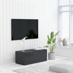 vidaXL TV-taso harmaa 80x34x30 cm lastulevy hinta ja tiedot | TV-tasot | hobbyhall.fi