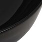vidaXL Keraaminen pesuallas pyöreä 41,5 x 13,5 cm musta hinta ja tiedot | Pesualtaat | hobbyhall.fi