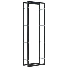 vidaXL Polttopuuteline musta 50x20x150 cm teräs hinta ja tiedot | Takka- ja uunitarvikkeet | hobbyhall.fi