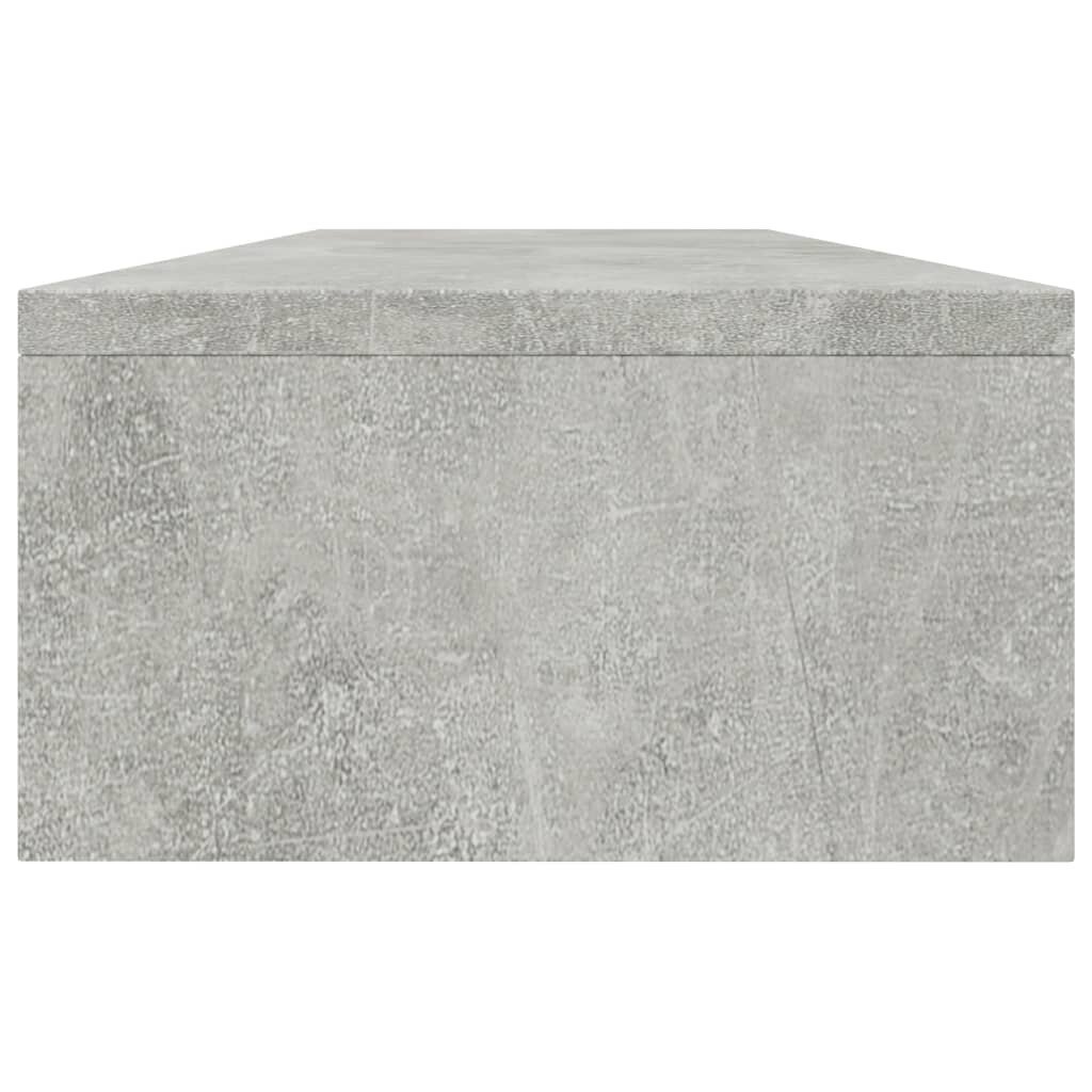 vidaXL Näyttökoroke betoninharmaa 100x24x13 cm lastulevy hinta ja tiedot | TV-seinätelineet | hobbyhall.fi