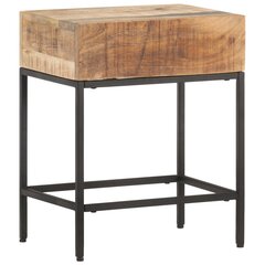 vidaXL Sivupöytä 40x30x50 cm täysi karkea mangopuu hinta ja tiedot | Sohvapöydät | hobbyhall.fi