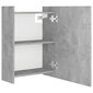 vidaXL Kylpyhuoneen peilikaappi betoninharmaa 62,5x20,5x64cm lastulevy hinta ja tiedot | Kylpyhuonekaapit | hobbyhall.fi