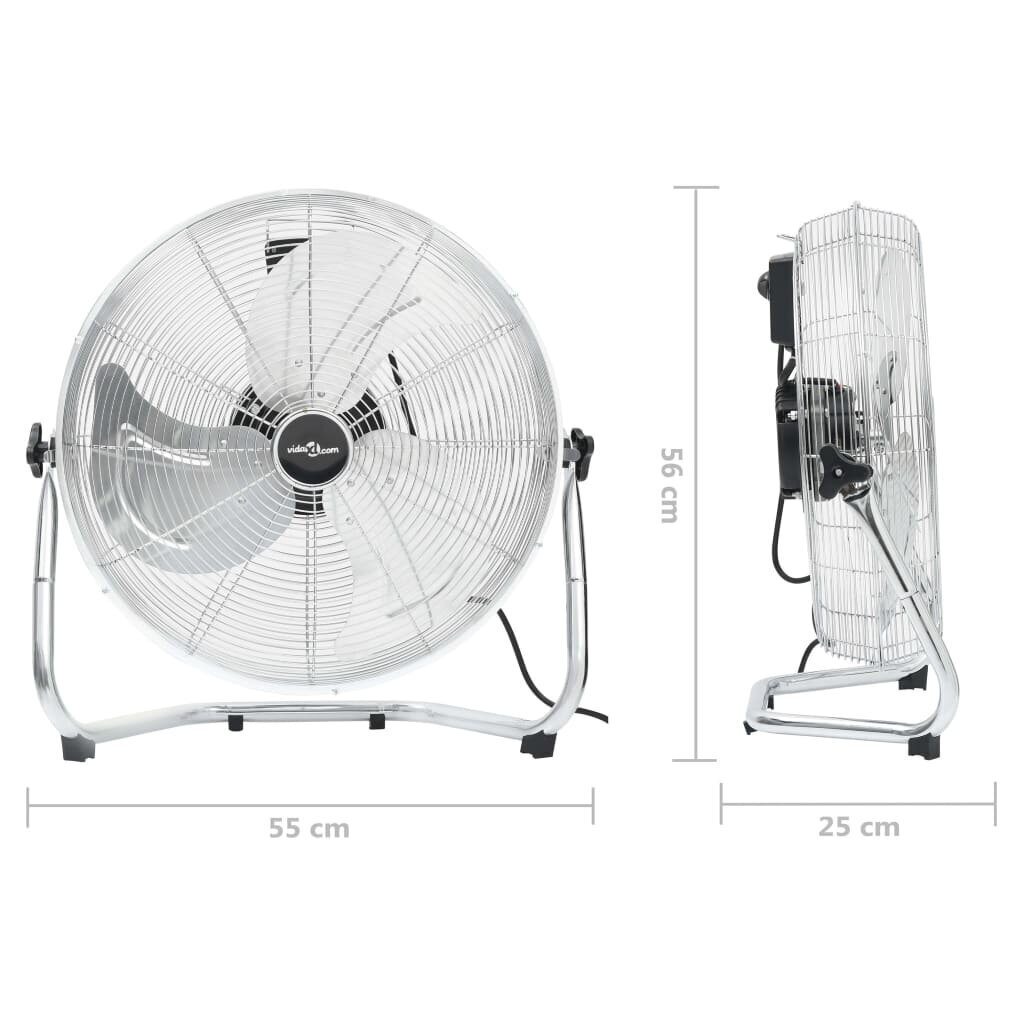 vidaXL Lattiatuuletin 3 nopeutta 55 cm 100 W hinta ja tiedot | Tuulettimet | hobbyhall.fi