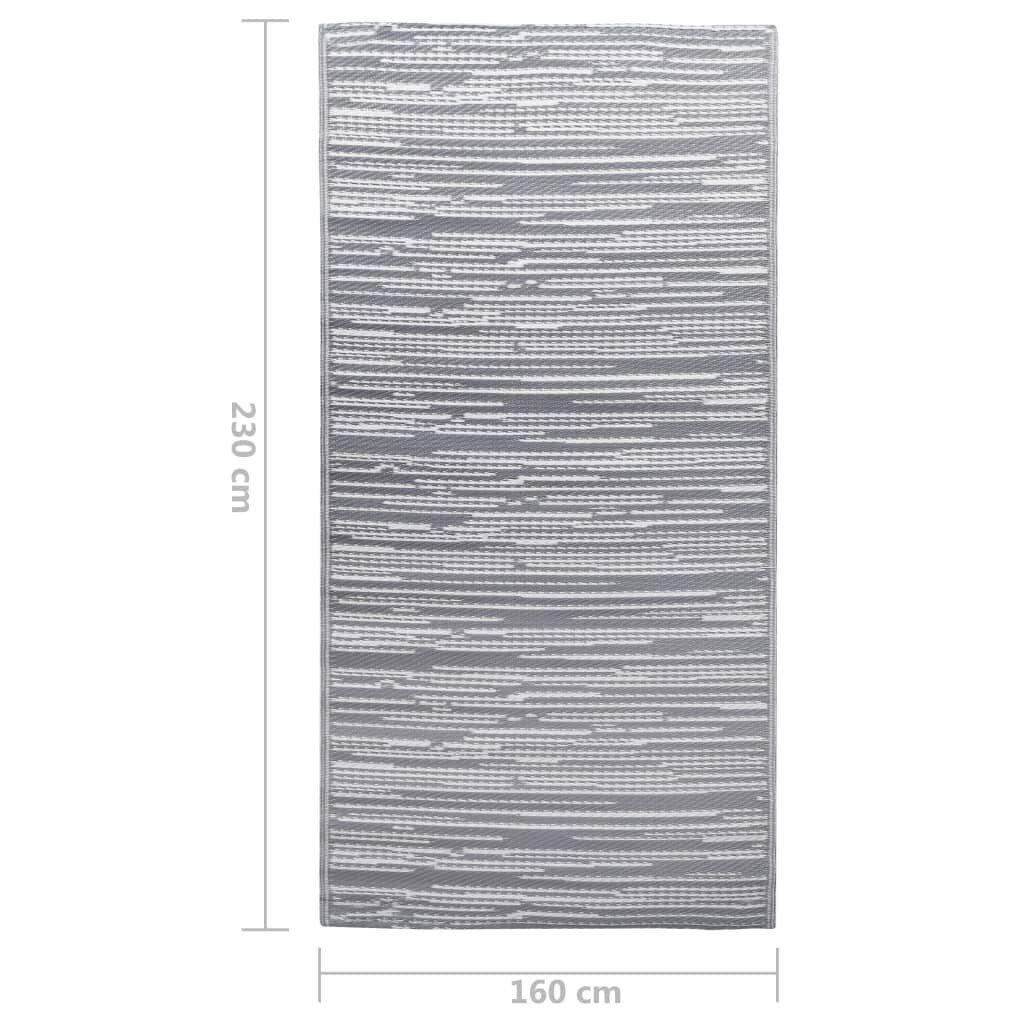 vidaXL Ulkomatto harmaa 160x230 cm PP hinta ja tiedot | Isot matot | hobbyhall.fi