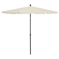 vidaXL Puutarhan aurinkovarjo tangolla 210x140 cm hiekka hinta ja tiedot | Aurinkovarjot ja markiisit | hobbyhall.fi