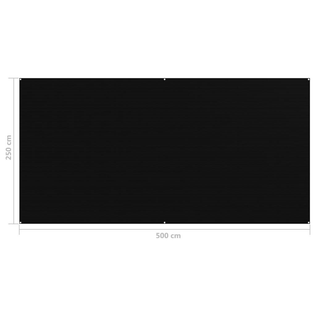 vidaXL Telttamatto 250x500 cm musta hinta ja tiedot | Retkeilyalustat, piknikhuovat | hobbyhall.fi