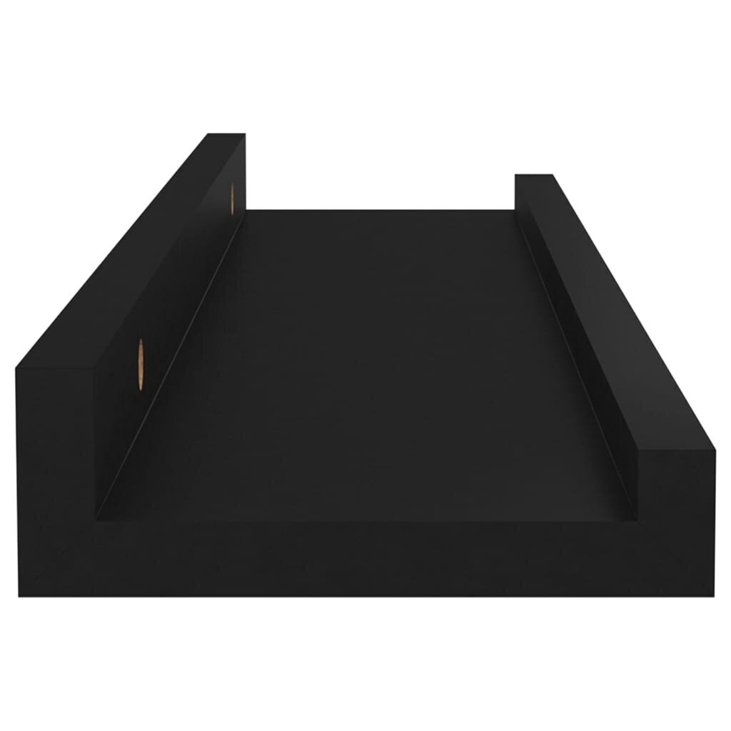 vidaXL Seinähyllyt 4 kpl musta 40x9x3 cm hinta ja tiedot | Hyllyt | hobbyhall.fi