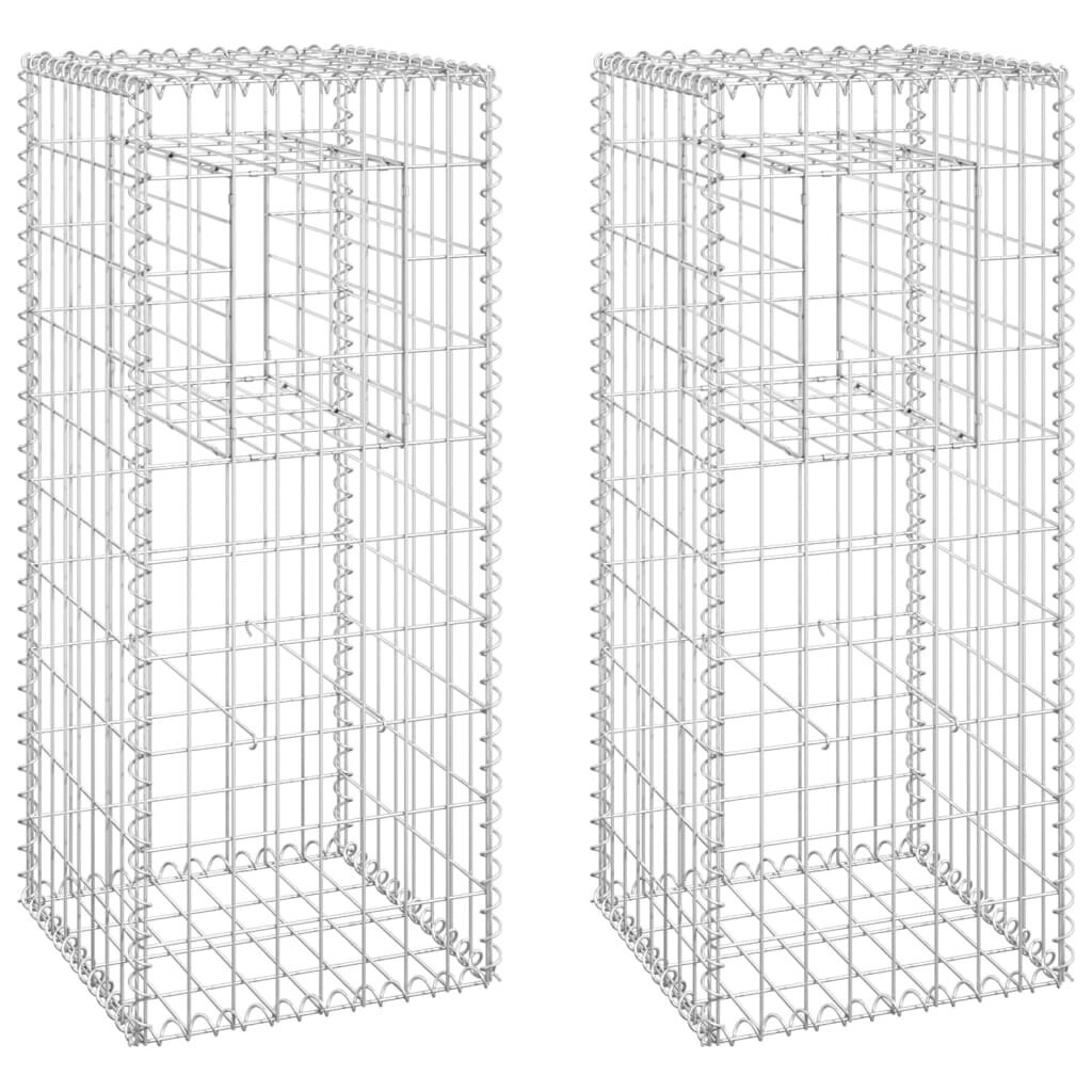 vidaXL Kivikoripylväät 2 kpl 40x40x100 cm rauta hinta ja tiedot | Aidat ja tarvikkeet | hobbyhall.fi