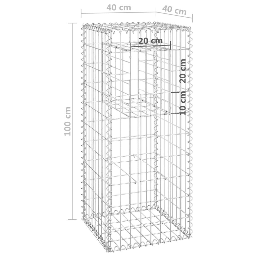 vidaXL Kivikoripylväät 2 kpl 40x40x100 cm rauta hinta ja tiedot | Aidat ja tarvikkeet | hobbyhall.fi