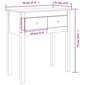 vidaXL Konsolipöytä valkoinen 70x35x75 cm täysi mänty hinta ja tiedot | Sivupöydät | hobbyhall.fi