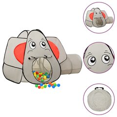 vidaXL Lasten elefantti leikkiteltta 250 pallolla harmaa 174x86x101 cm hinta ja tiedot | Lasten leikkimökit ja -teltat | hobbyhall.fi