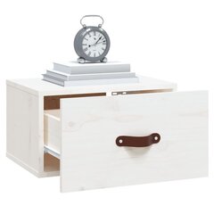 vidaXL Seinäkiinnitettävä yöpöytä valkoinen 40x29,5x22 cm hinta ja tiedot | Yöpöydät | hobbyhall.fi