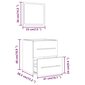vidaXL Kylpyhuoneen kaappi peilillä korkeakiilto valk. 41x38,5x48 cm hinta ja tiedot | Kylpyhuonekalusteet | hobbyhall.fi