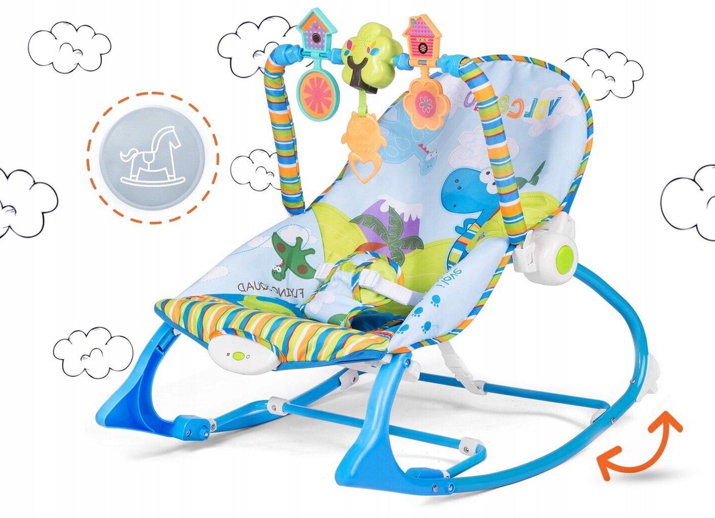 Ricokids Swings - sitteri vauvalle 7302 x 38 x 34 cm hinta ja tiedot | Sitterit | hobbyhall.fi