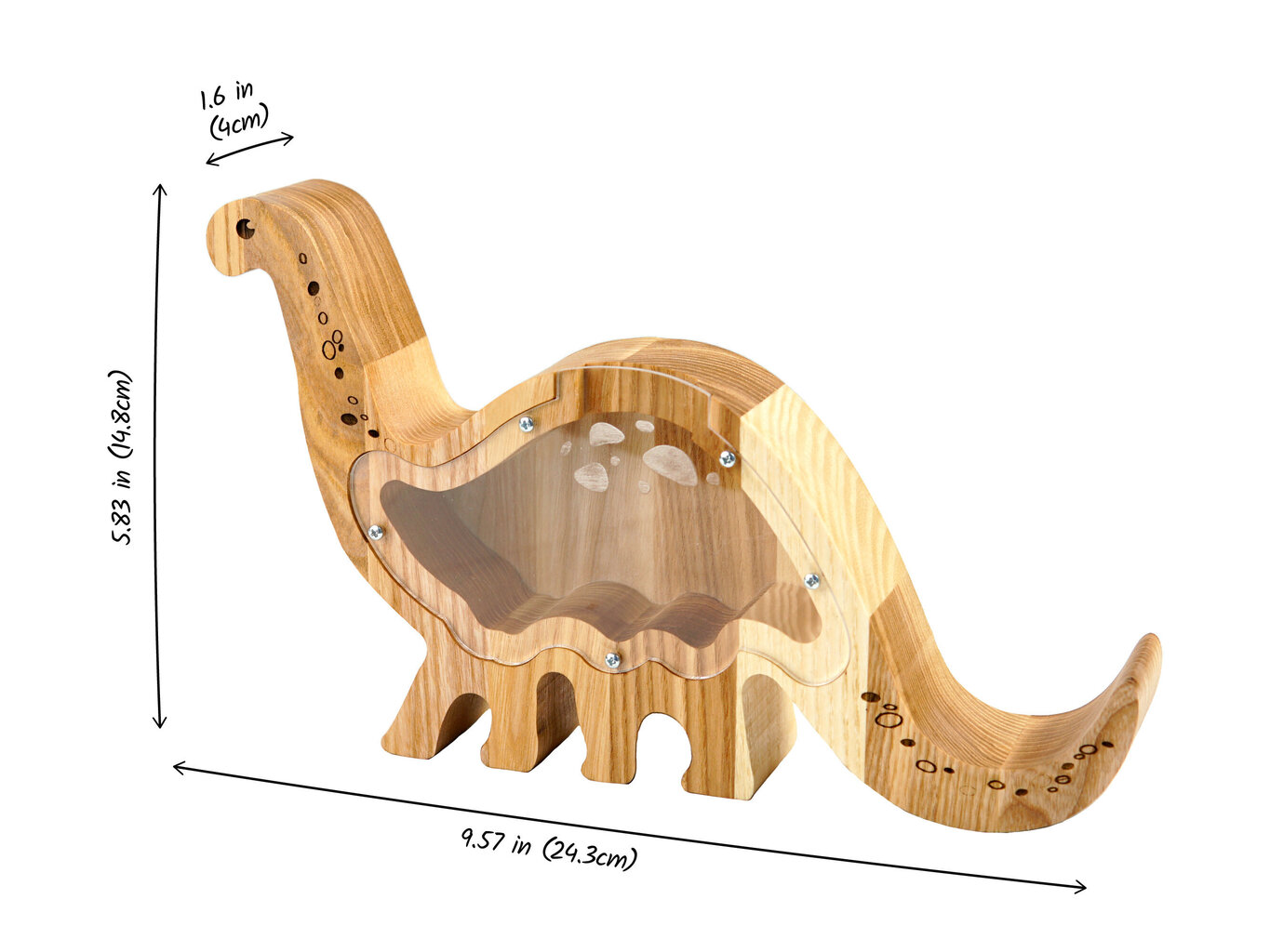 Puinen säästöpossu dinosaurus, ruskea hinta ja tiedot | Hauskat säästölippaat | hobbyhall.fi