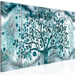 Kuva - Tree and Waves (5 Parts) Blue hinta ja tiedot | Taulut | hobbyhall.fi