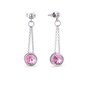 Hopeiset korvakorut Bonbon, Light Rose, Swarovskin kristalleilla DS02A879 hinta ja tiedot | Korvakorut | hobbyhall.fi